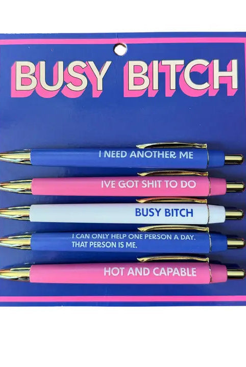 Busy B*tch Pen Set-Pens-Dear Me Southern Boutique, located in DeRidder, Louisiana