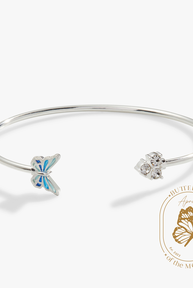 Butterfly Crystal Flex Cuff Bracelet-Bracelets-Dear Me Southern Boutique, located in DeRidder, Louisiana