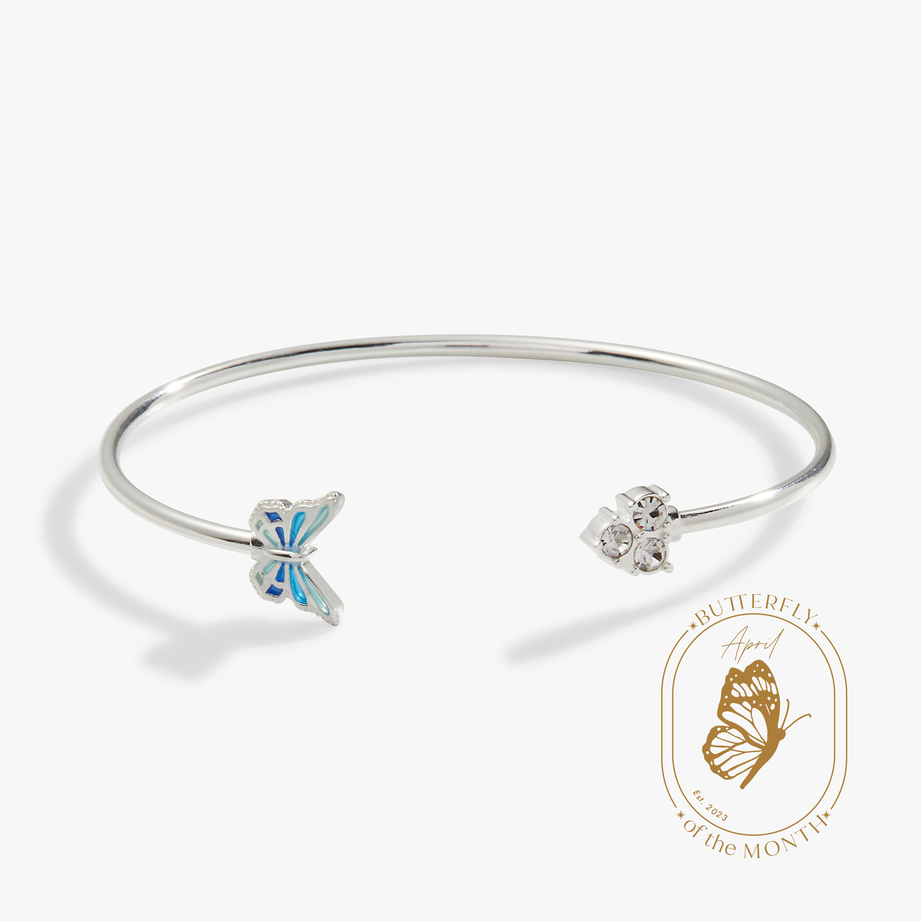 Butterfly Crystal Flex Cuff Bracelet-Bracelets-Dear Me Southern Boutique, located in DeRidder, Louisiana