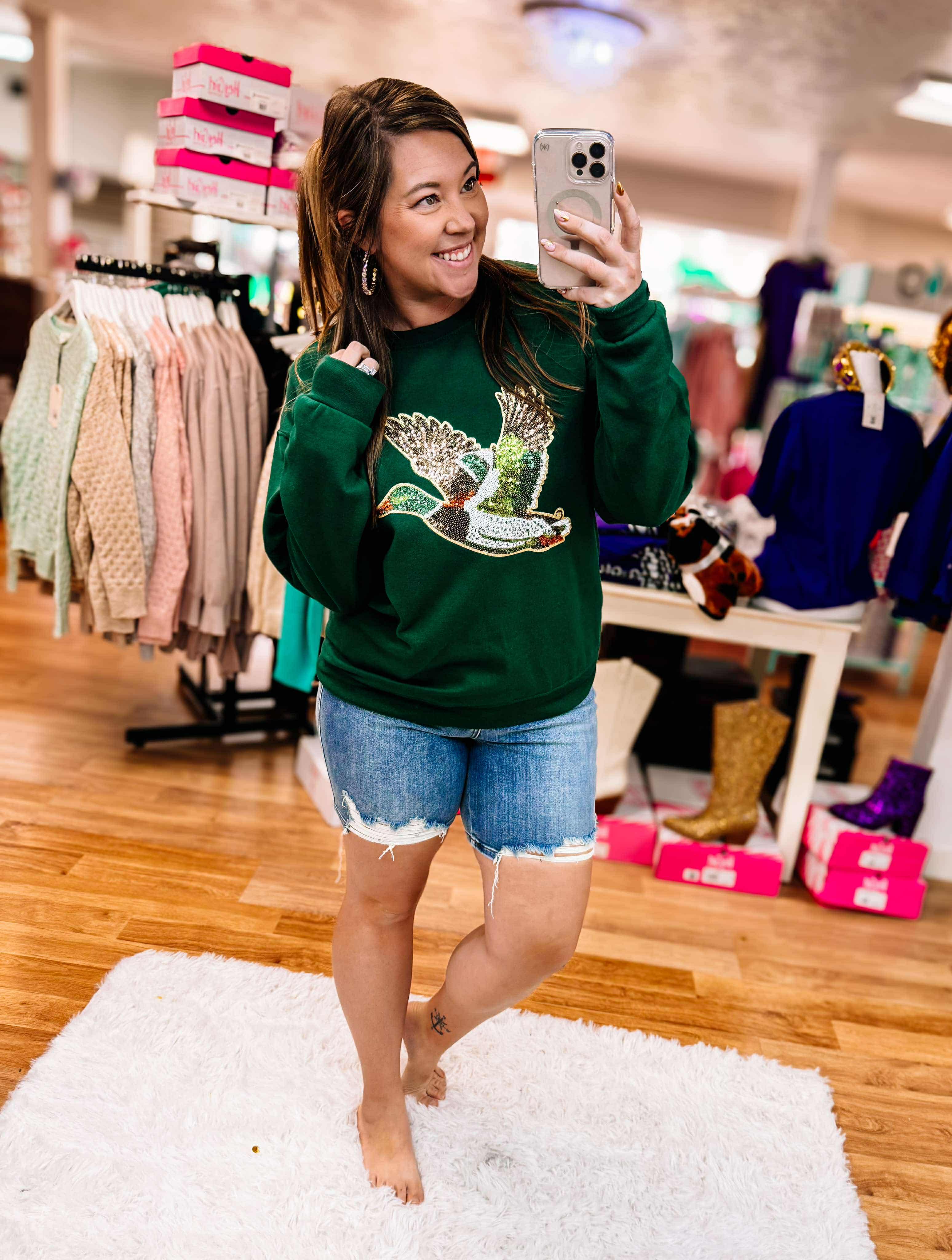 Buttoned Up Babe Button Fly Judy Blue Shorts-Shorts-Dear Me Southern Boutique, located in DeRidder, Louisiana