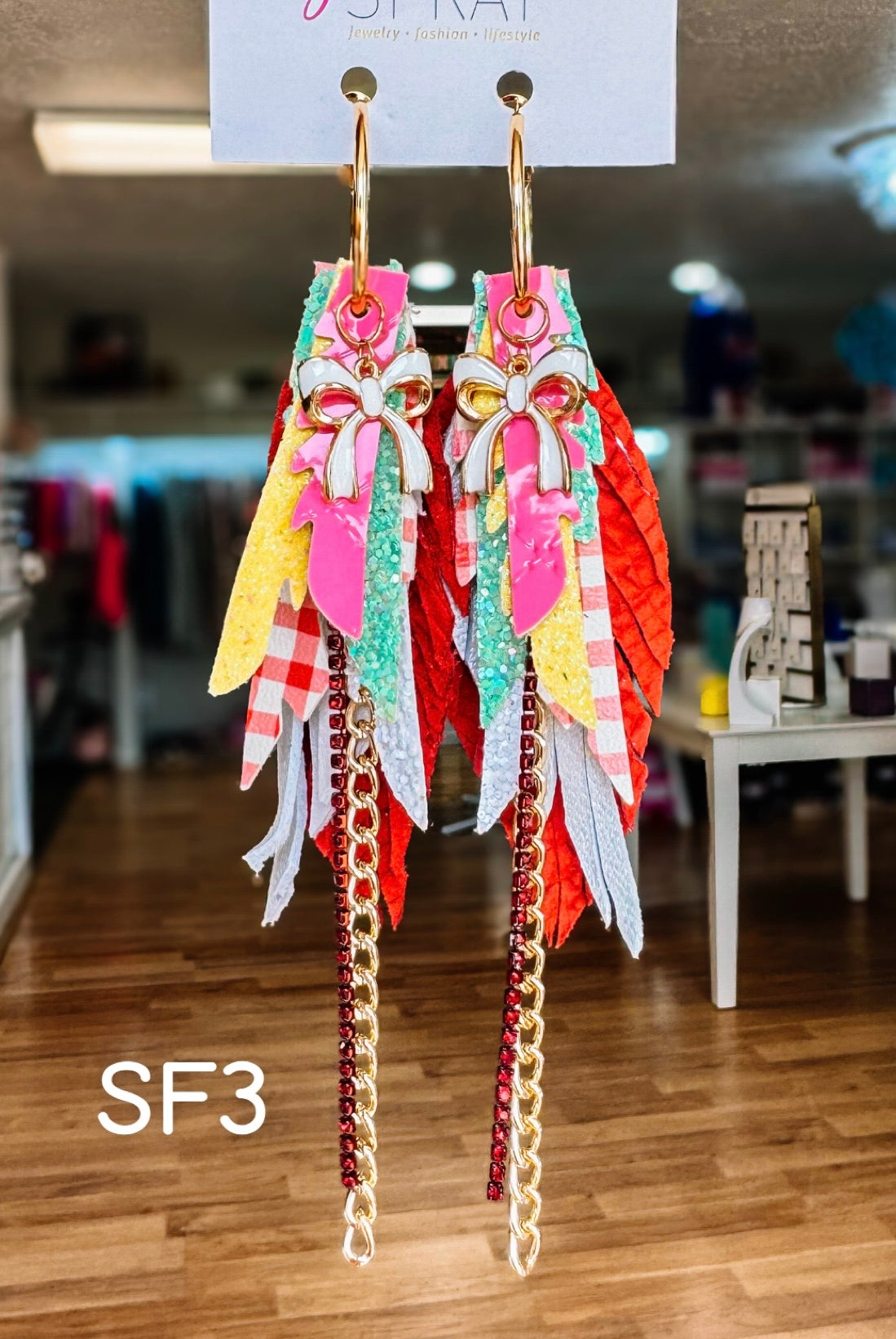 Jak Sprat Strawberry Fields Collection: Mini Mic Drop Dangles-Earrings-Dear Me Southern Boutique, located in DeRidder, Louisiana