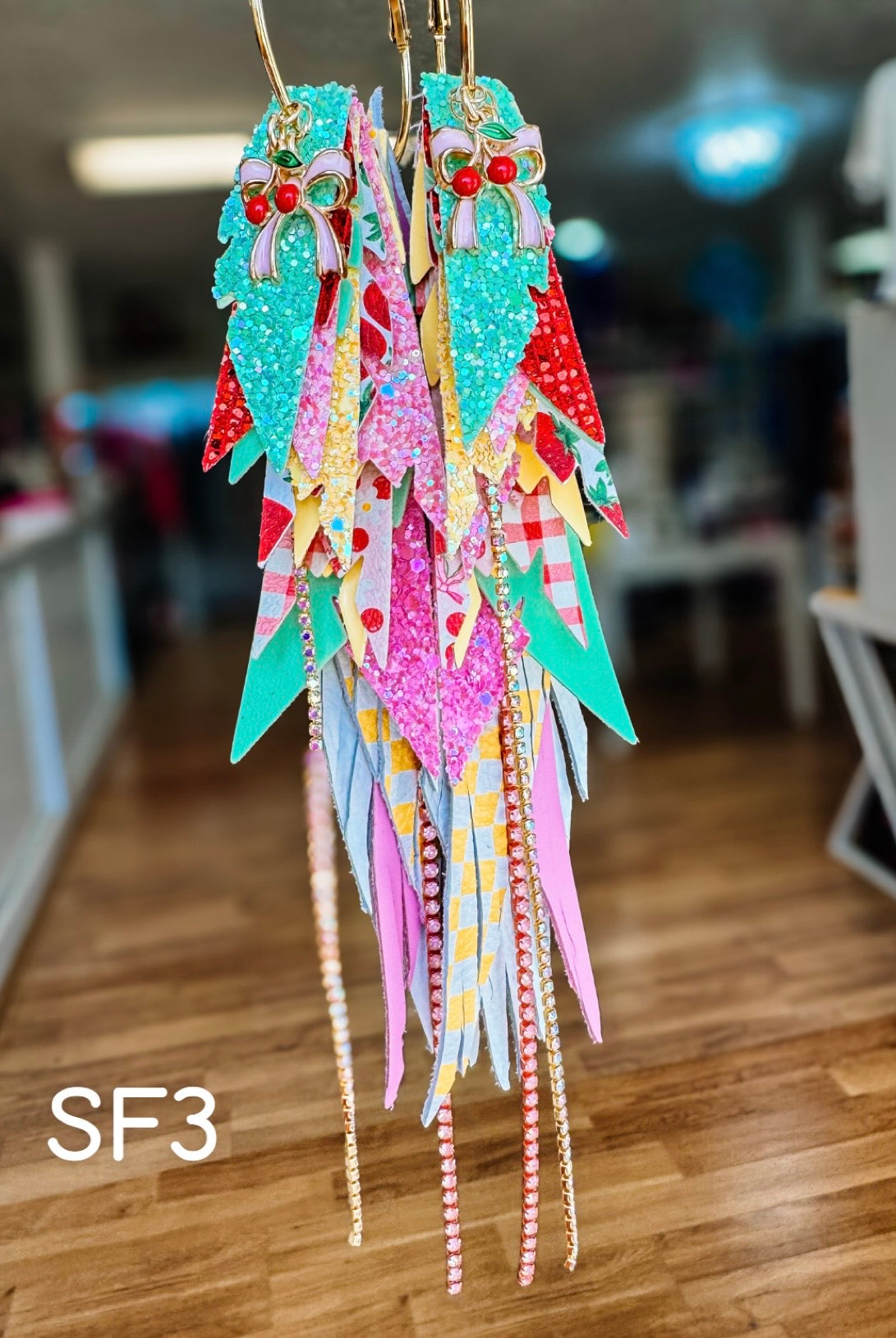 Jak Sprat Strawberry Fields Collection: Mega Mic Drops-Earrings-Dear Me Southern Boutique, located in DeRidder, Louisiana