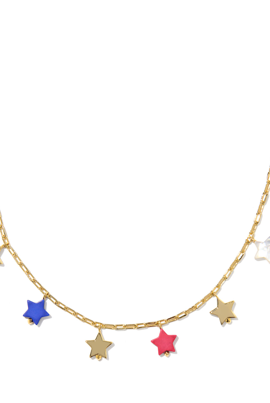 Camila Strand Necklace Gold- Red, White, and Blue Mix-Jewelry-Dear Me Southern Boutique, located in DeRidder, Louisiana