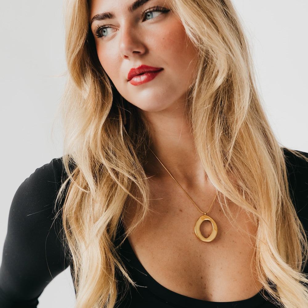 Camille Open Circle Statement Necklace - WATERPROOF-Presales-Dear Me Southern Boutique, located in DeRidder, Louisiana