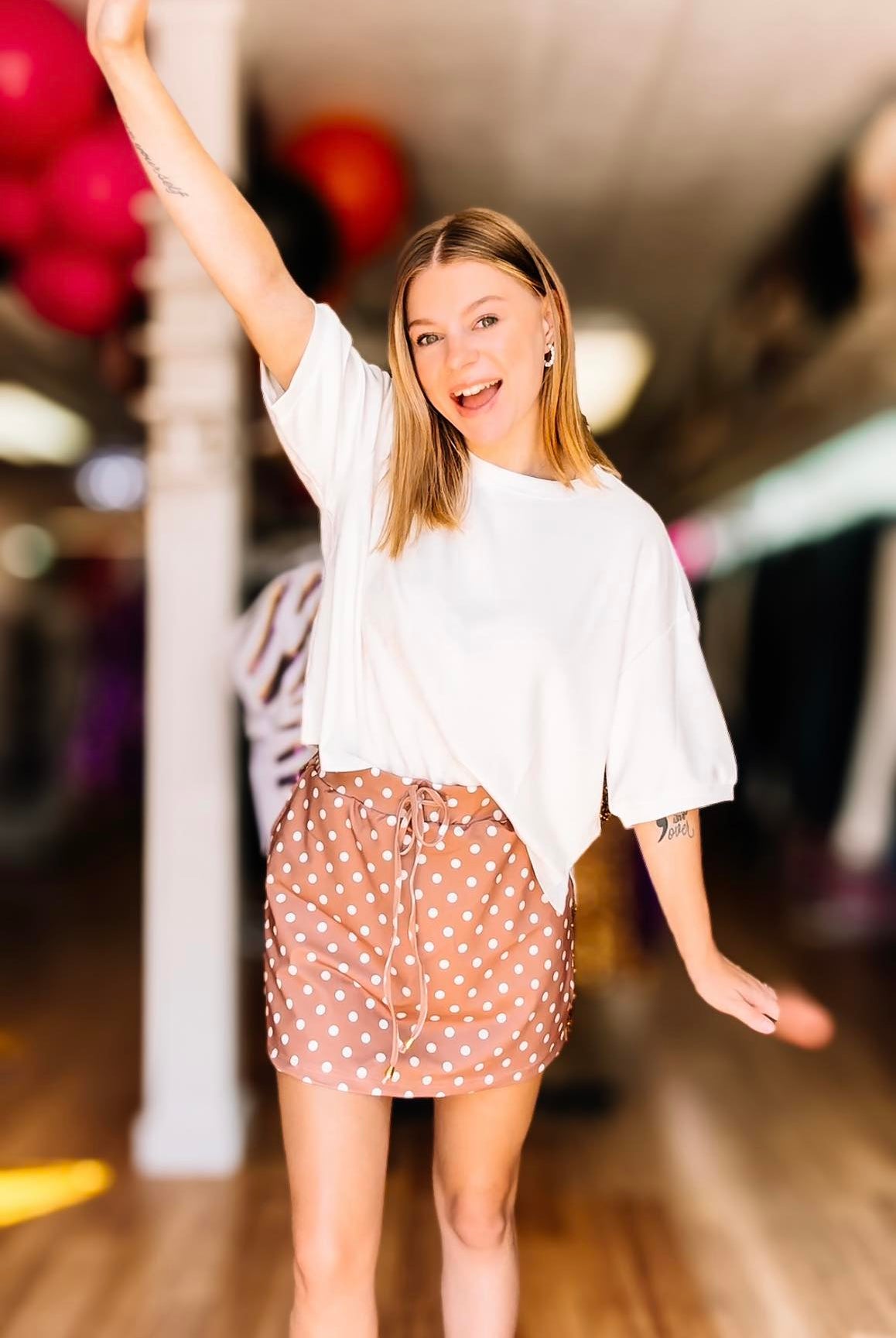 Casual Upgrade Half Sleeve Luxe Top- White-Dear Me Southern Boutique, located in DeRidder, Louisiana