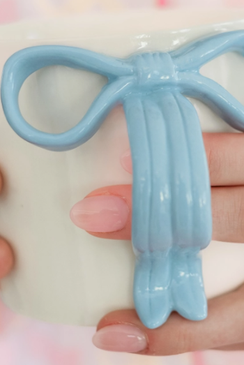 Ceramic Bow Coffee Mug-Mugs-Dear Me Southern Boutique, located in DeRidder, Louisiana