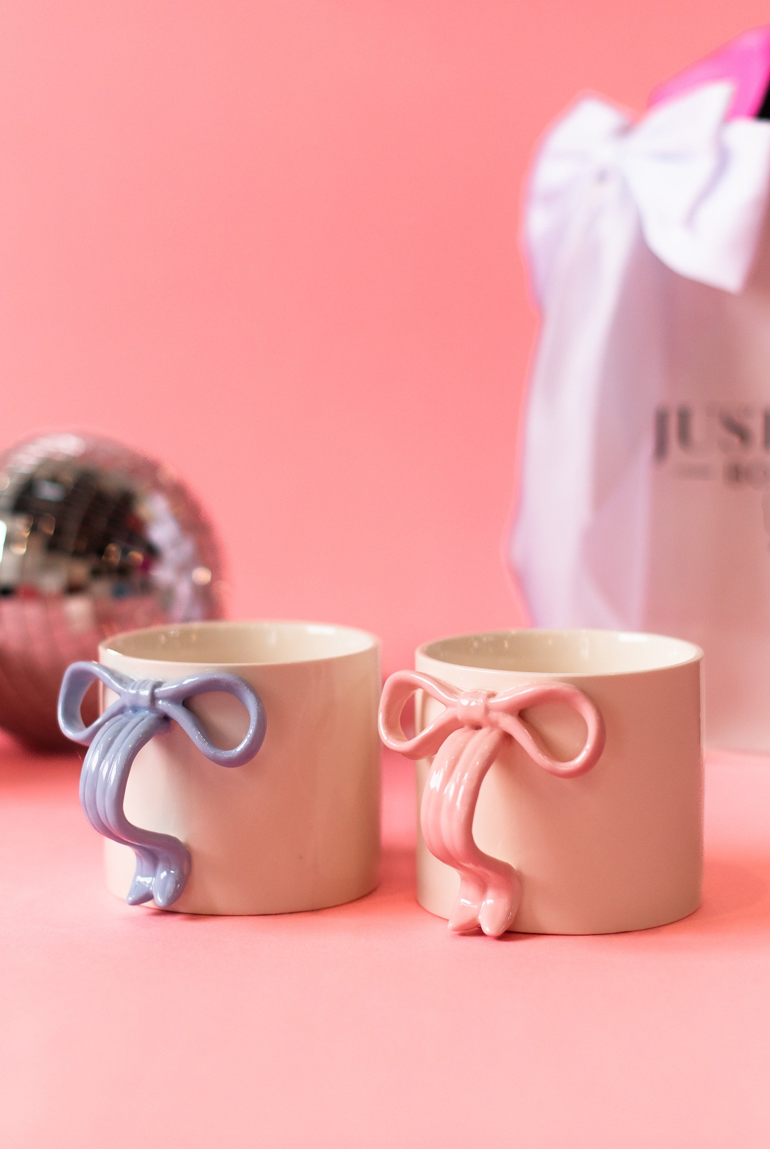 Ceramic Bow Coffee Mug-Mugs-Dear Me Southern Boutique, located in DeRidder, Louisiana