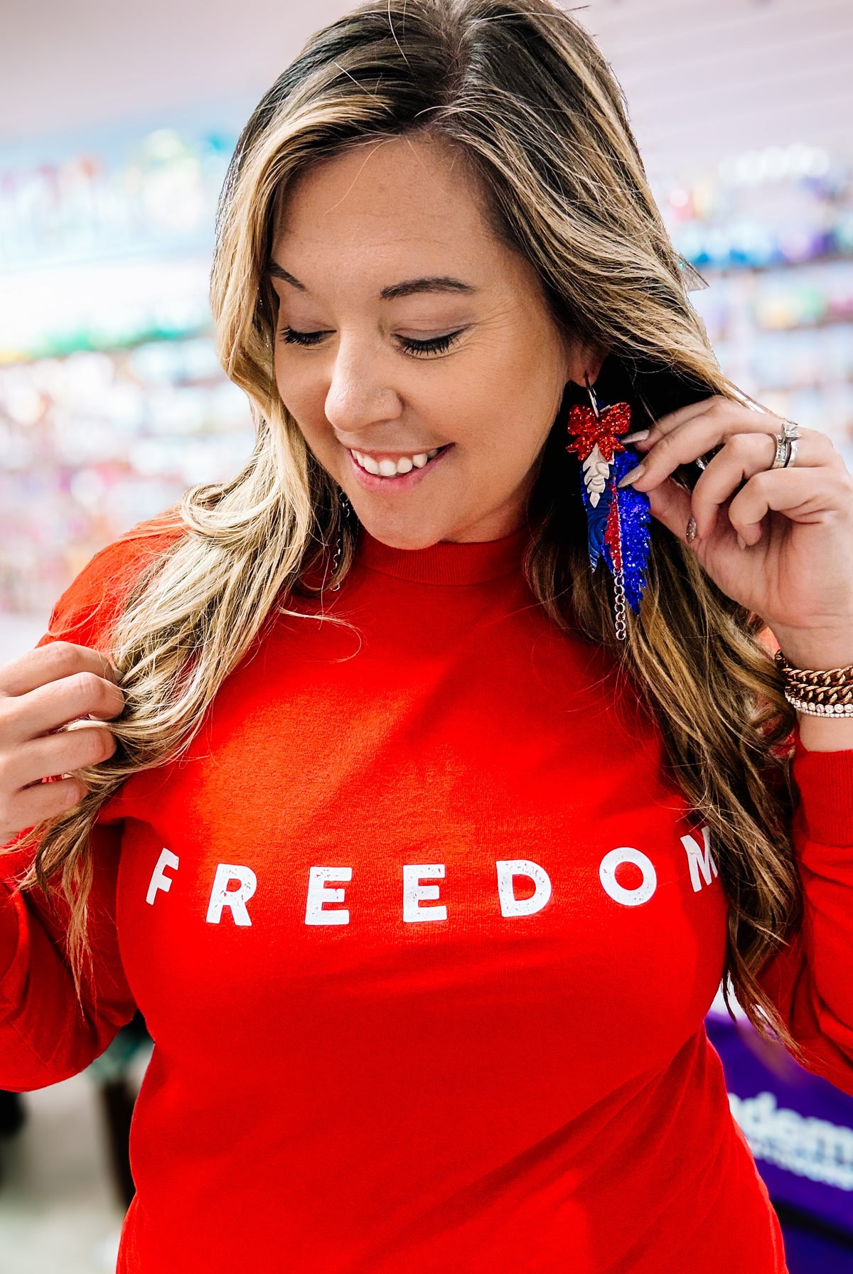Charlie Kirk Freedom Shirt-Tees-Dear Me Southern Boutique, located in DeRidder, Louisiana