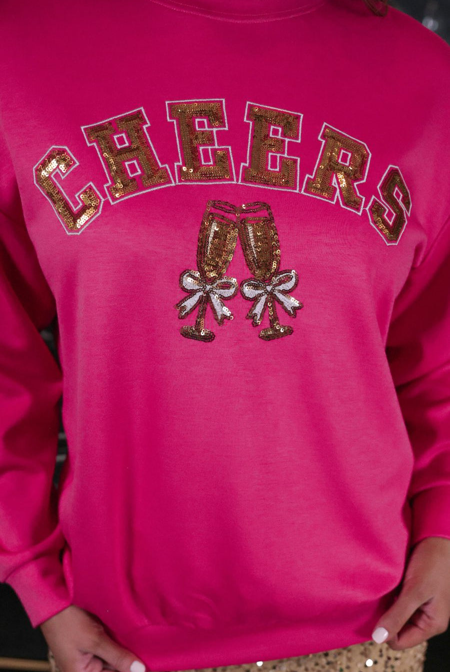 Cheers Luxe Pullover-Blouses-Dear Me Southern Boutique, located in DeRidder, Louisiana