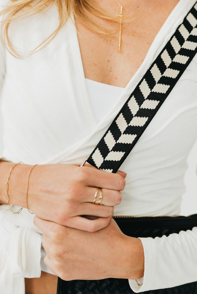 Cher Chevron Guitar Bag Strap-Straps-Dear Me Southern Boutique, located in DeRidder, Louisiana