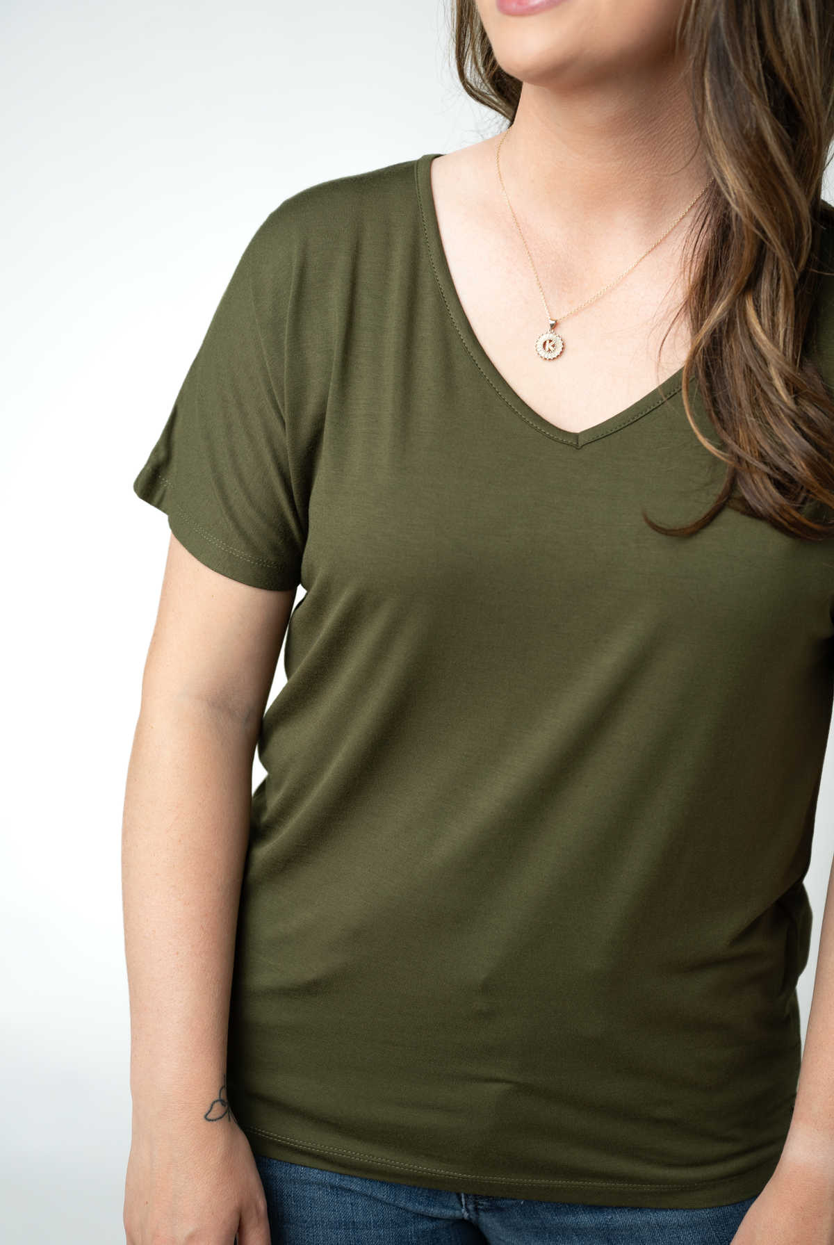 Chloe Cozy Top - Dark Olive-Tops-Dear Me Southern Boutique, located in DeRidder, Louisiana