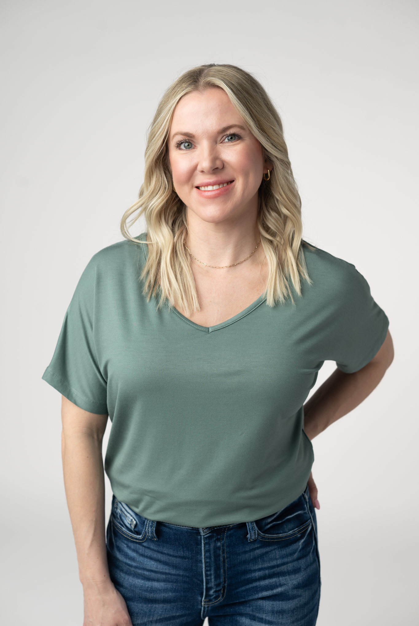 Chloe Cozy Top - Dusty Jade-Tops-Dear Me Southern Boutique, located in DeRidder, Louisiana