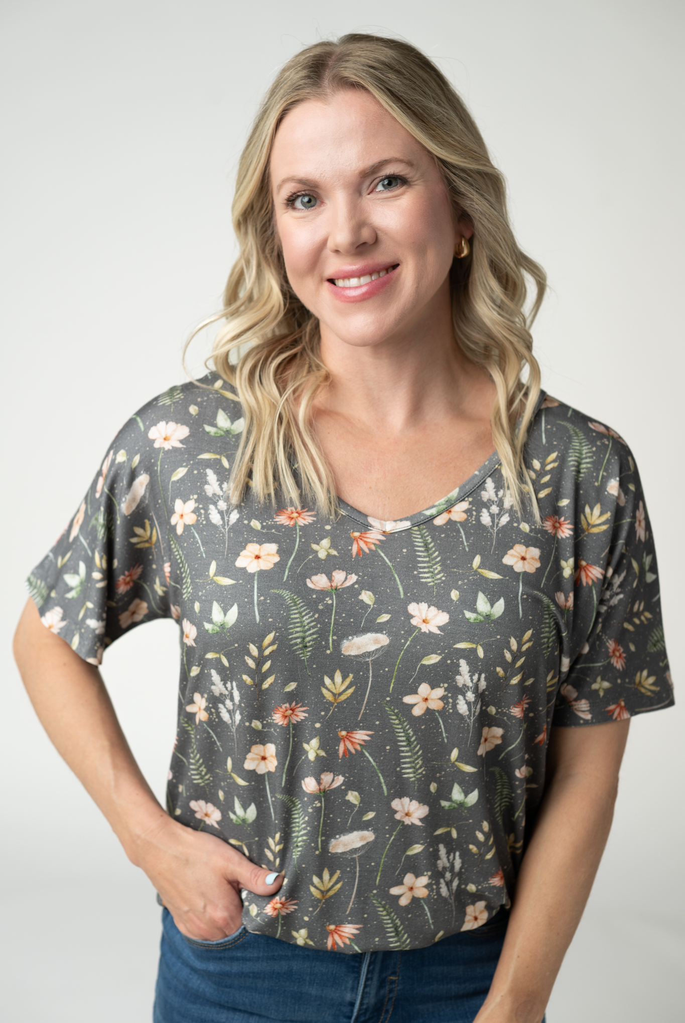 Chloe Cozy Top - Wildflower Meadow-Tops-Dear Me Southern Boutique, located in DeRidder, Louisiana