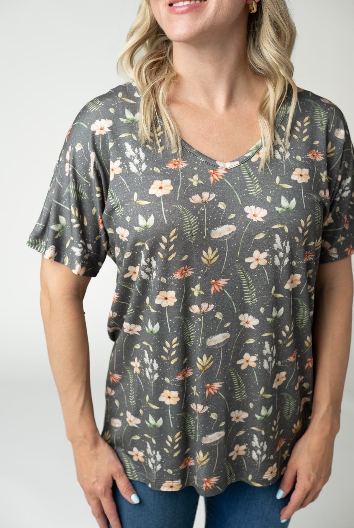 Chloe Cozy Top - Wildflower Meadow-Tops-Dear Me Southern Boutique, located in DeRidder, Louisiana