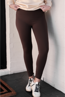 Chocolate sculpt compression leggings-Leggings-Dear Me Southern Boutique, located in DeRidder, Louisiana