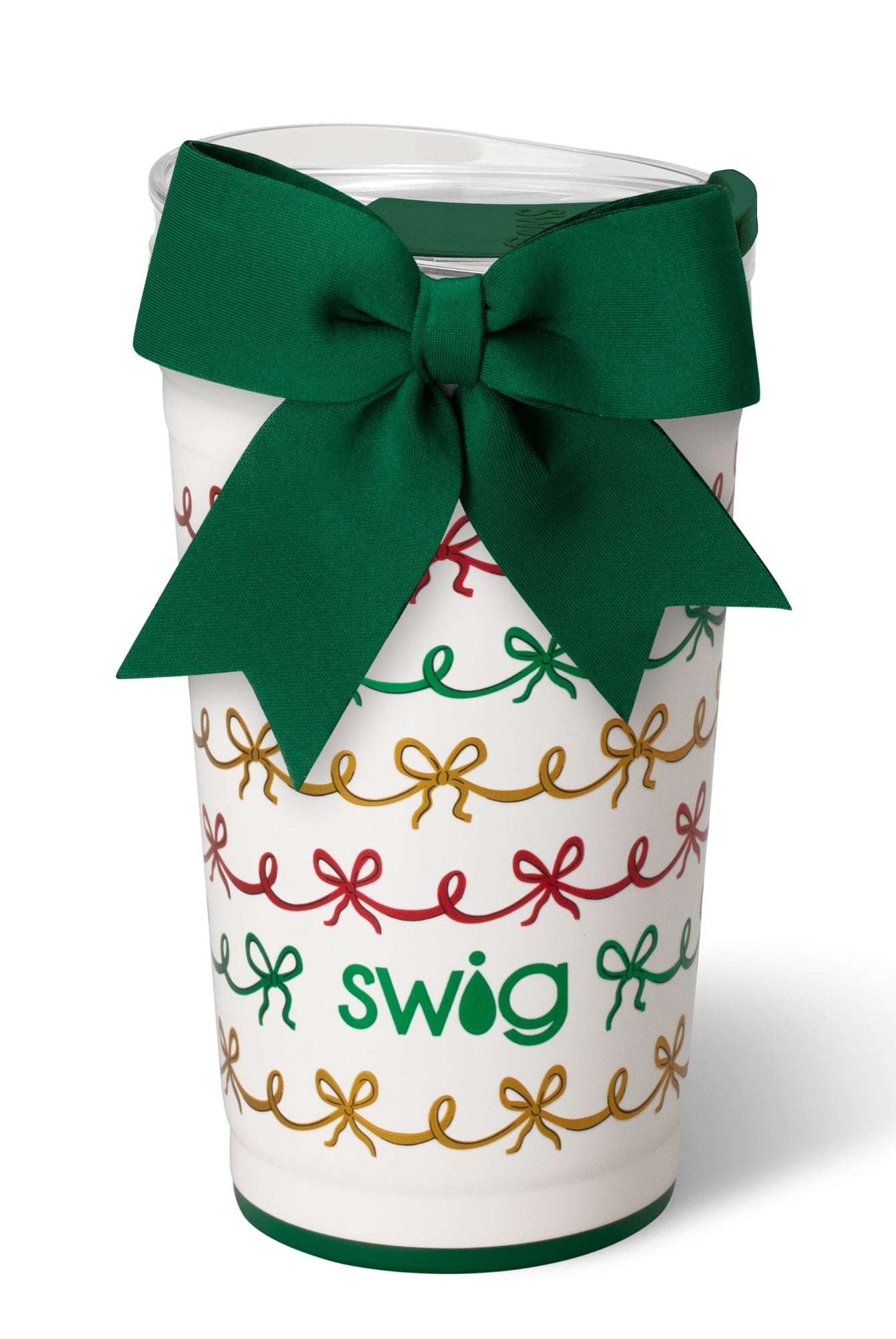 Christmas Bows Swig 24oz Party Cup-Wine + Cocktails-Dear Me Southern Boutique, located in DeRidder, Louisiana