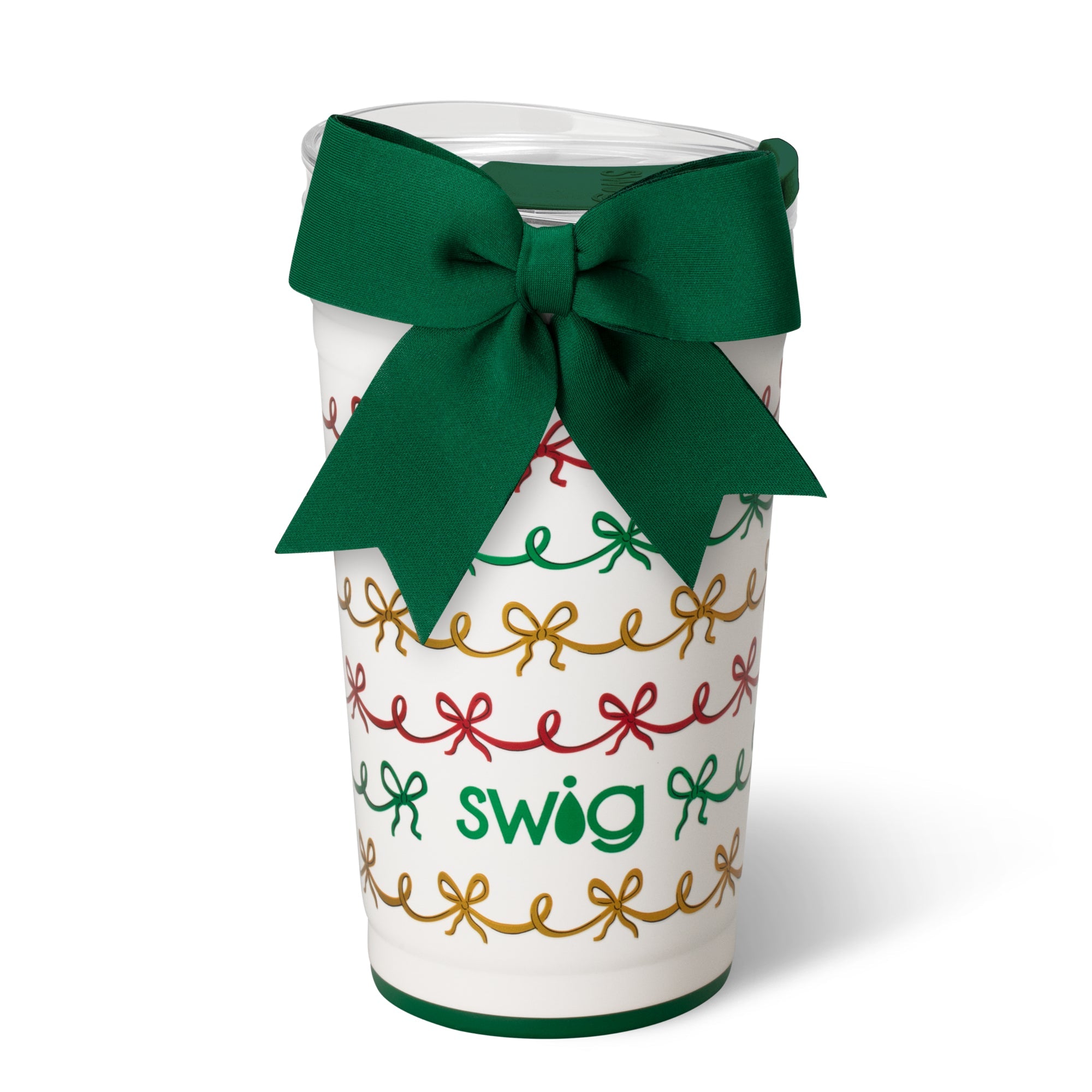Christmas Bows Swig 24oz Party Cup-Wine + Cocktails-Dear Me Southern Boutique, located in DeRidder, Louisiana