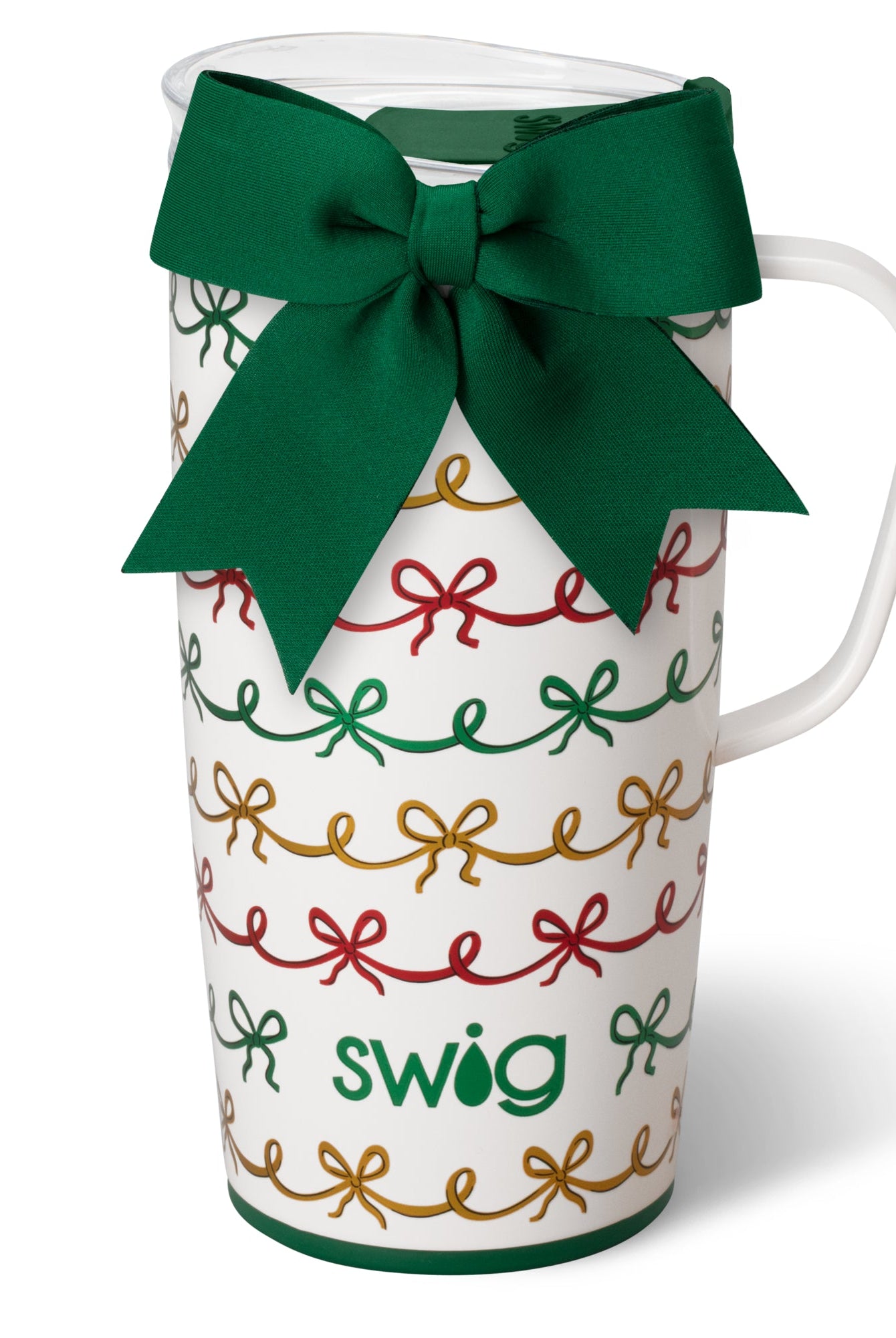 Christmas Bows Travel Mug 22oz-Travel Mugs-Dear Me Southern Boutique, located in DeRidder, Louisiana