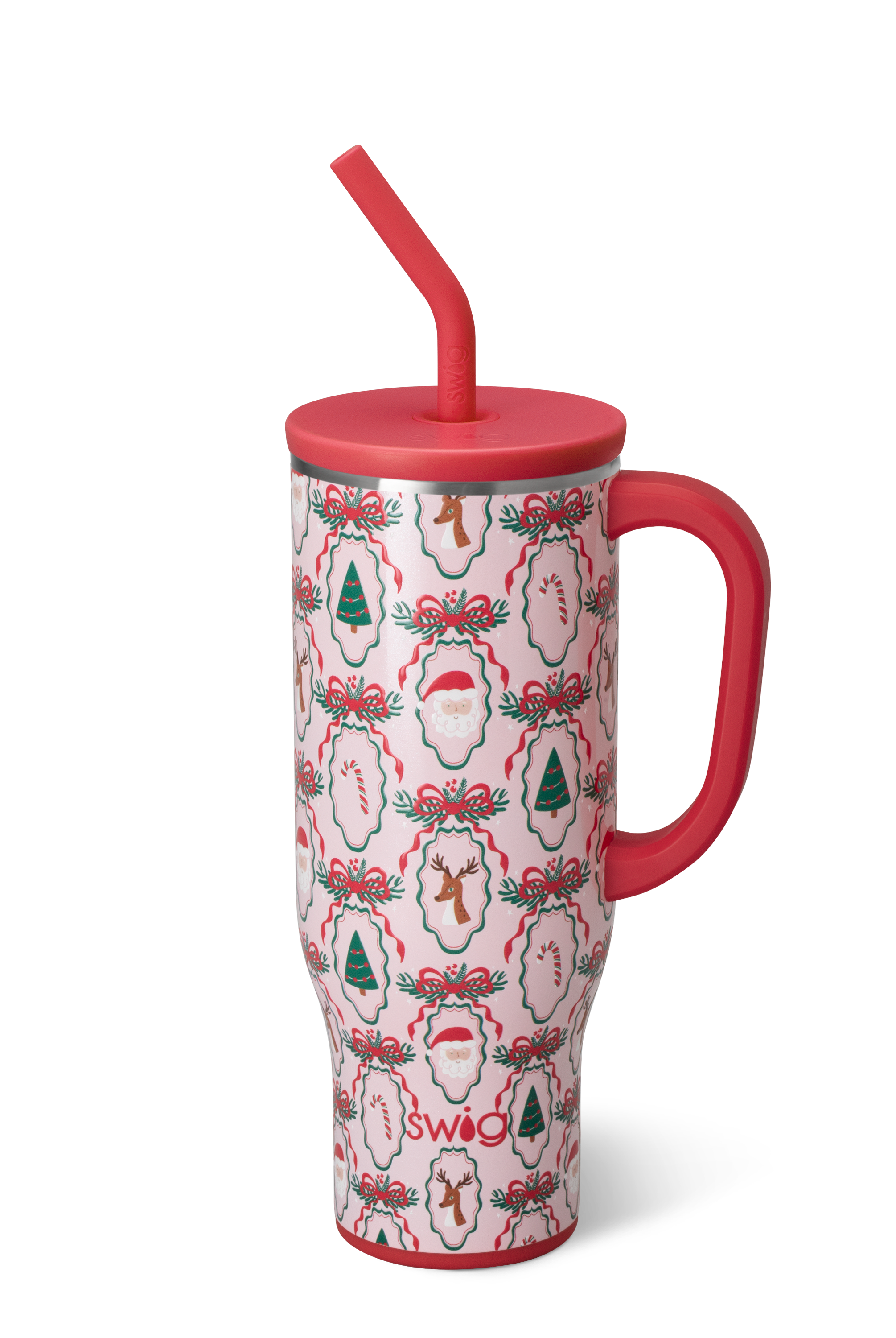 Christmas Cameos Swig Mega Mug 30oz-Travel Mugs-Dear Me Southern Boutique, located in DeRidder, Louisiana