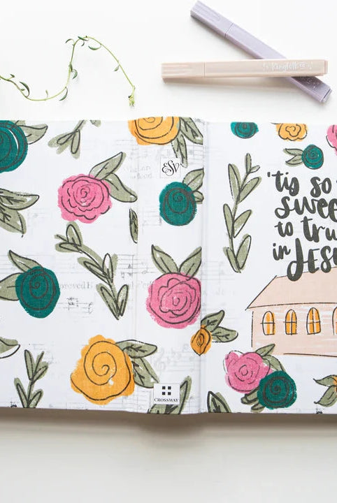 Church Floral ESV Journaling Study Bible-Other Accessories-Dear Me Southern Boutique, located in DeRidder, Louisiana