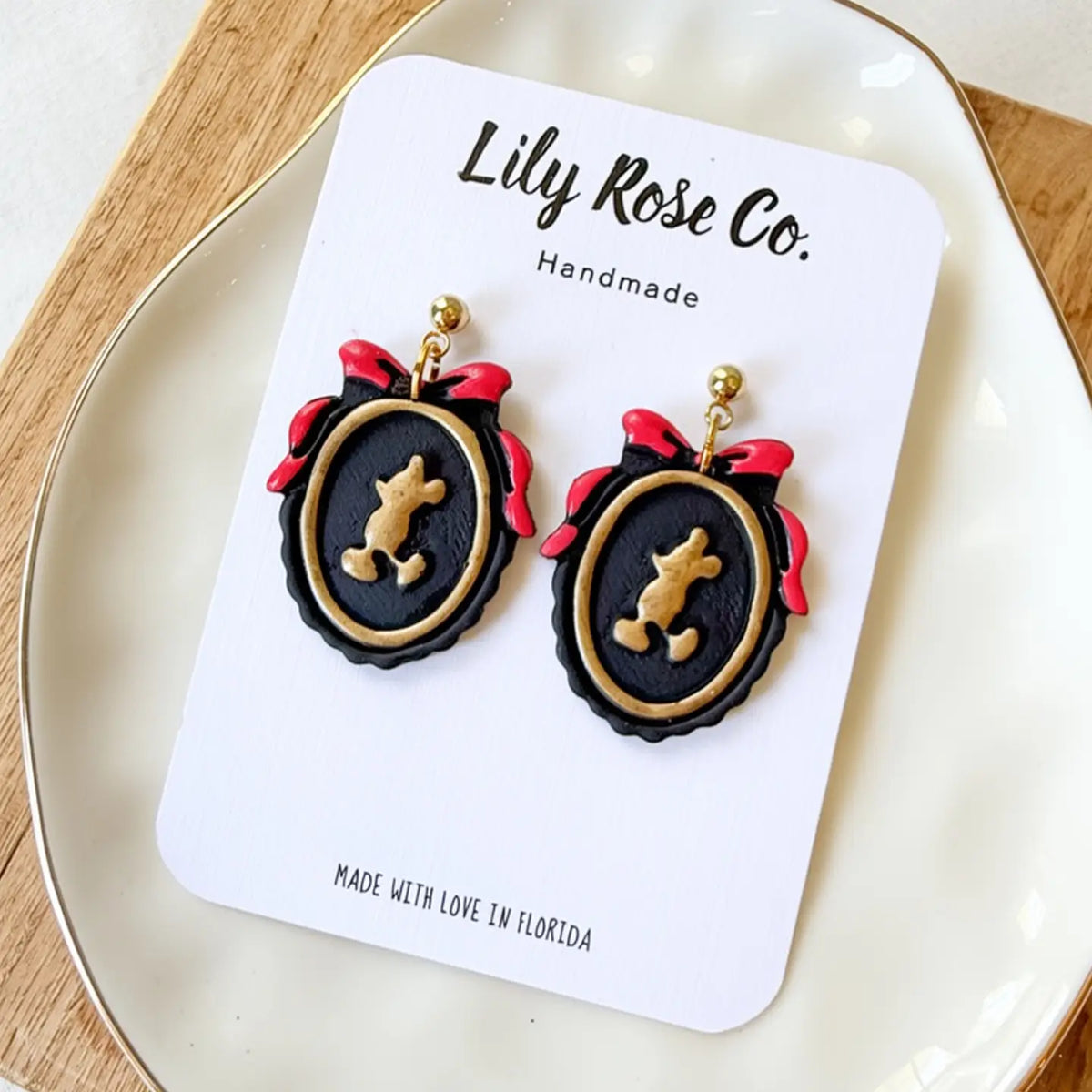 Classic Mouse Silhouette Style-Jewelry - Earrings-Dear Me Southern Boutique, located in DeRidder, Louisiana