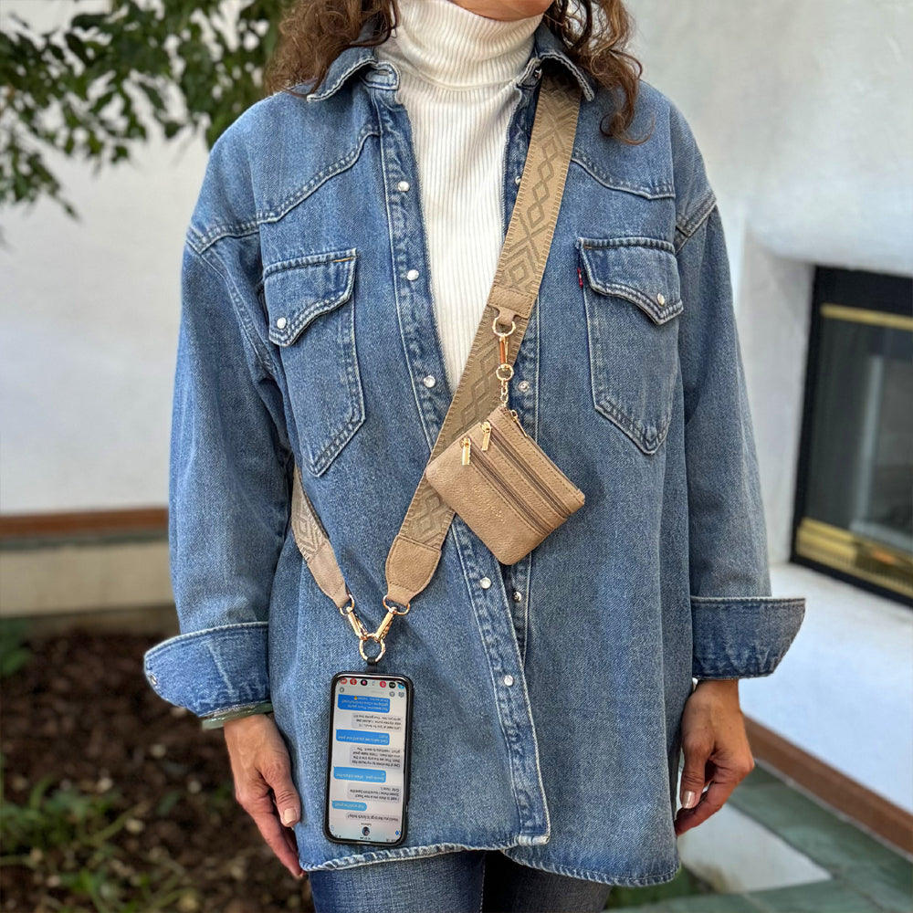 Clip & Go Strap w/Zippered Pouch Classic-Bags/Purses-Dear Me Southern Boutique, located in DeRidder, Louisiana