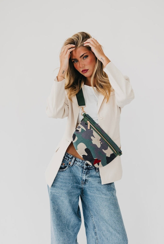 Colby Canvas Printed Bum Bag-Presales-Dear Me Southern Boutique, located in DeRidder, Louisiana