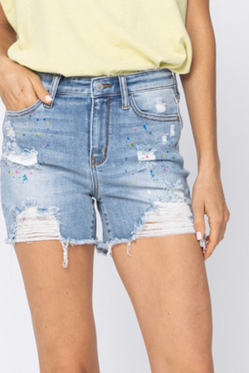 Color Hustle Judy Blue Shorts-Jeans-Dear Me Southern Boutique, located in DeRidder, Louisiana