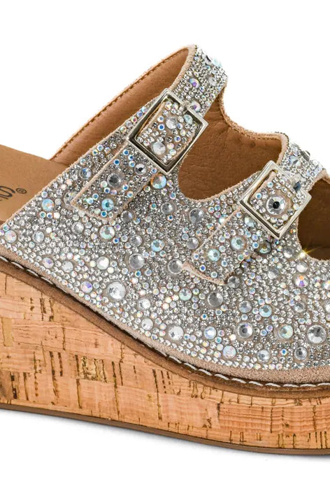 Corkys Dont Mind Me Wedges - Rhinestone-Shoes-Dear Me Southern Boutique, located in DeRidder, Louisiana