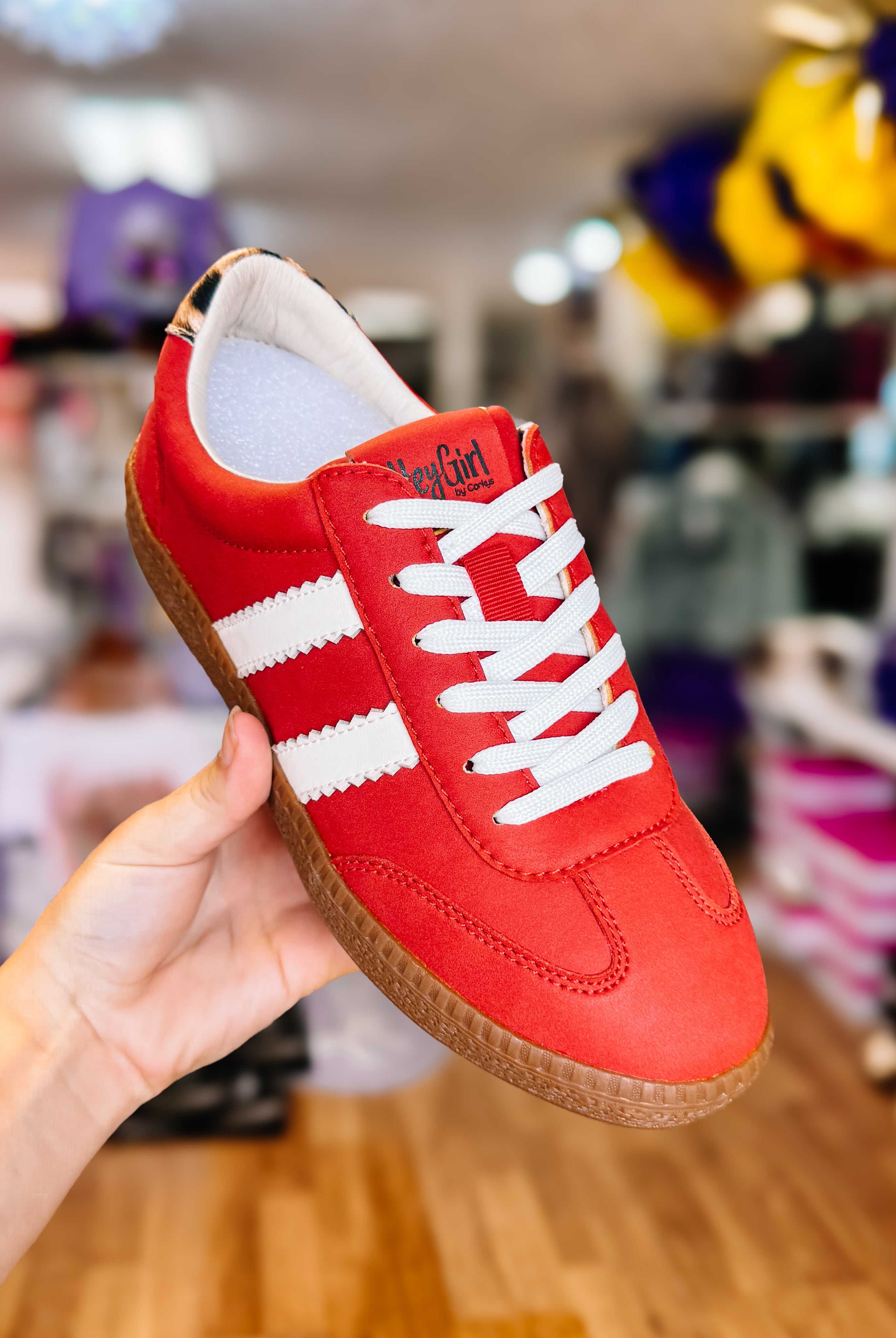 Corkys Heads Up Sneakers- Red/White-Sandals-Dear Me Southern Boutique, located in DeRidder, Louisiana