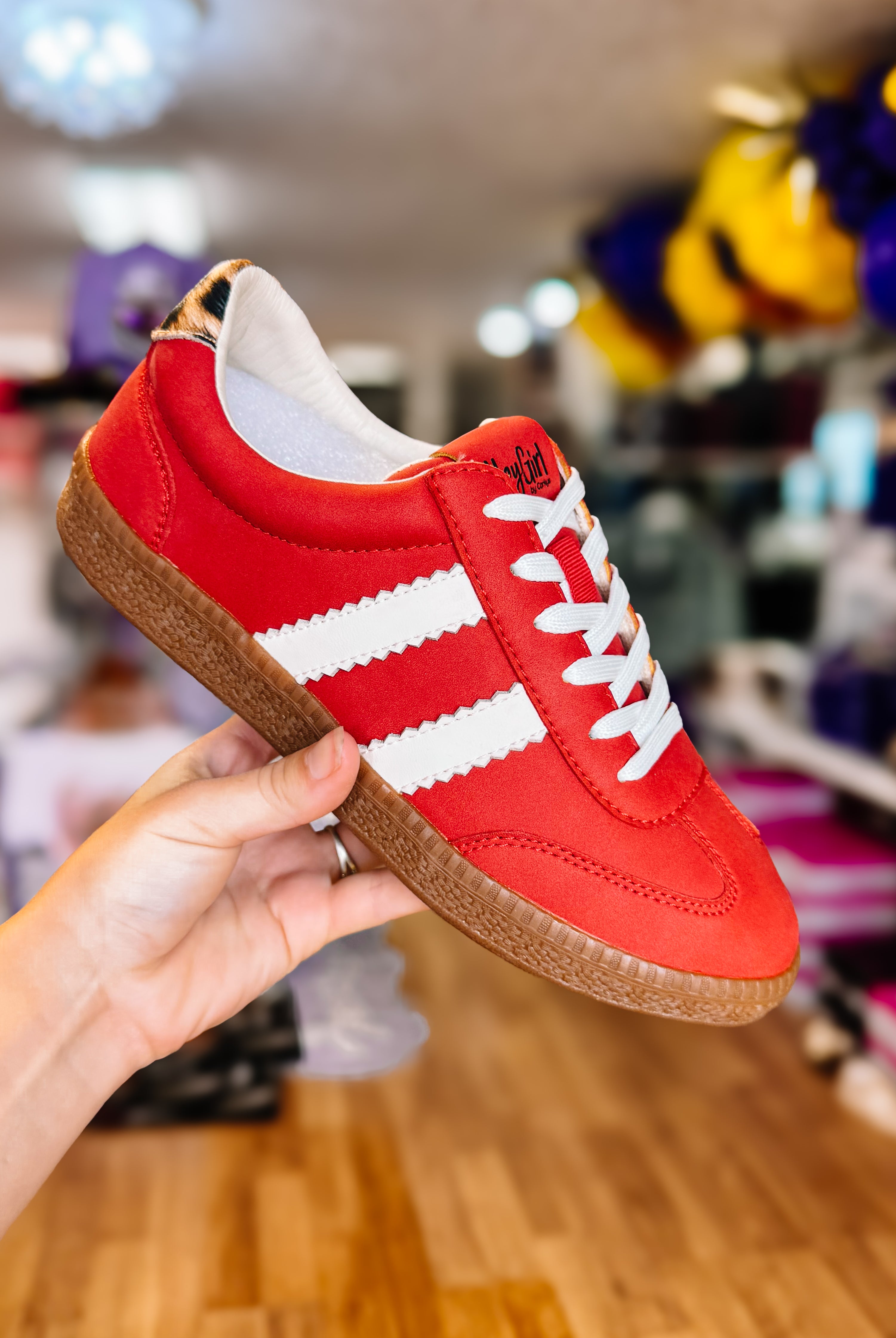 Corkys Heads Up Sneakers- Red/White-Sandals-Dear Me Southern Boutique, located in DeRidder, Louisiana