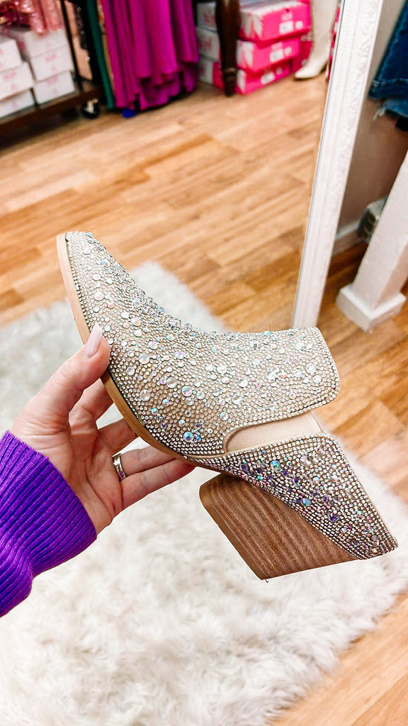 Corkys Hello Darlin Rhinestone Booties-Shoes-Dear Me Southern Boutique, located in DeRidder, Louisiana