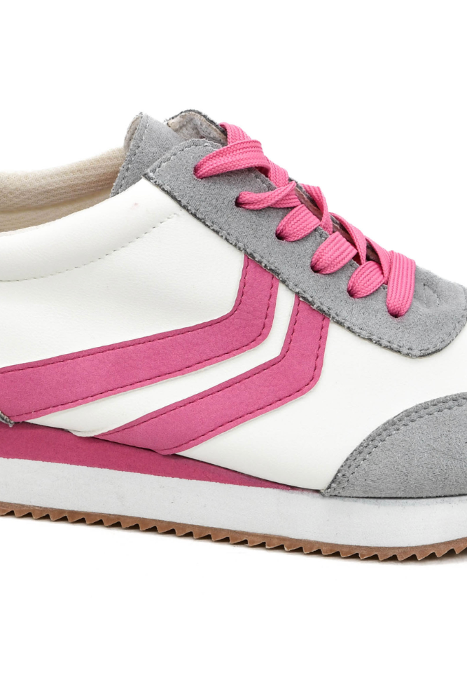 Corkys Kickoff- Gray/Pink Combo-Sneakers-Dear Me Southern Boutique, located in DeRidder, Louisiana