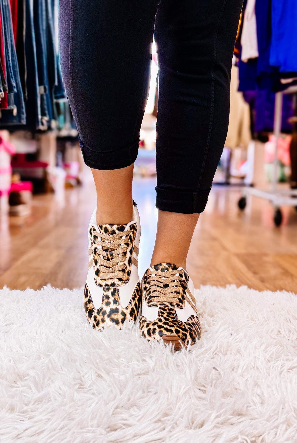 Corkys Kickoff Leopard Sneakers-Shoes-Dear Me Southern Boutique, located in DeRidder, Louisiana