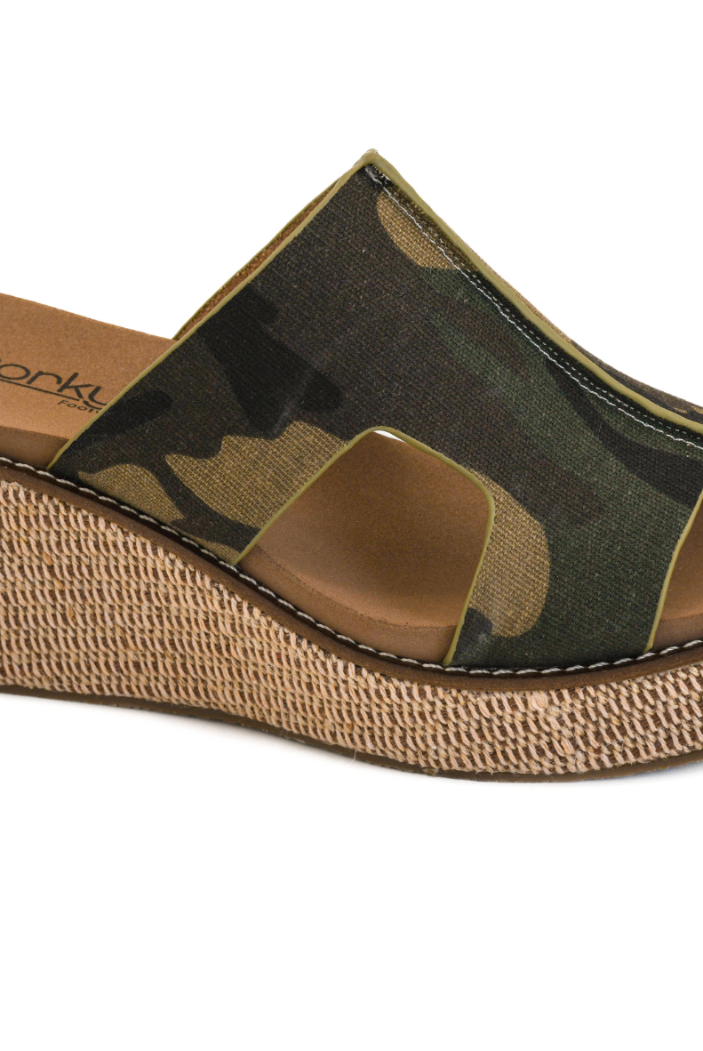 Corkys Kiss N Tell Wedges- Camo-Sandals-Dear Me Southern Boutique, located in DeRidder, Louisiana