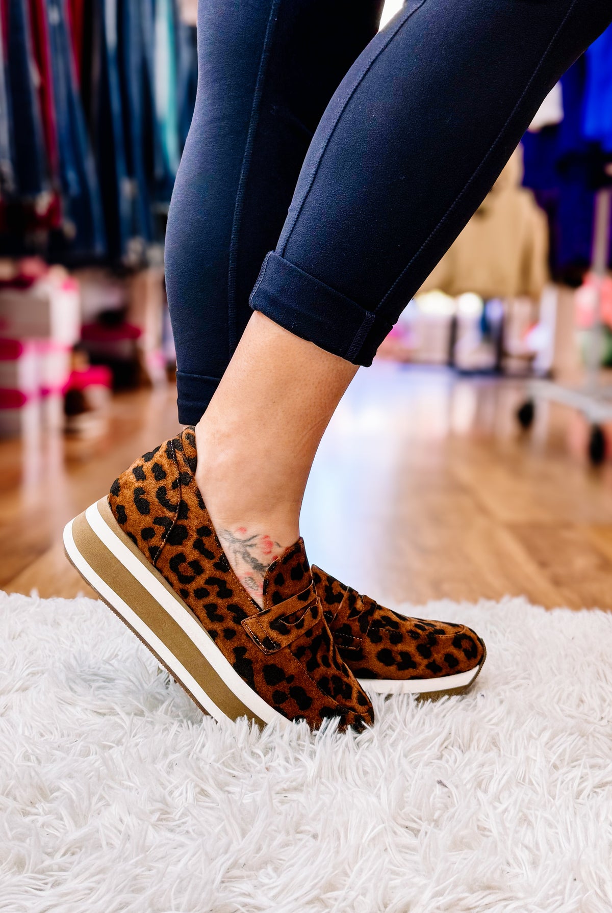 Corkys Sheesh Leopard Slip-ons-Shoes-Dear Me Southern Boutique, located in DeRidder, Louisiana