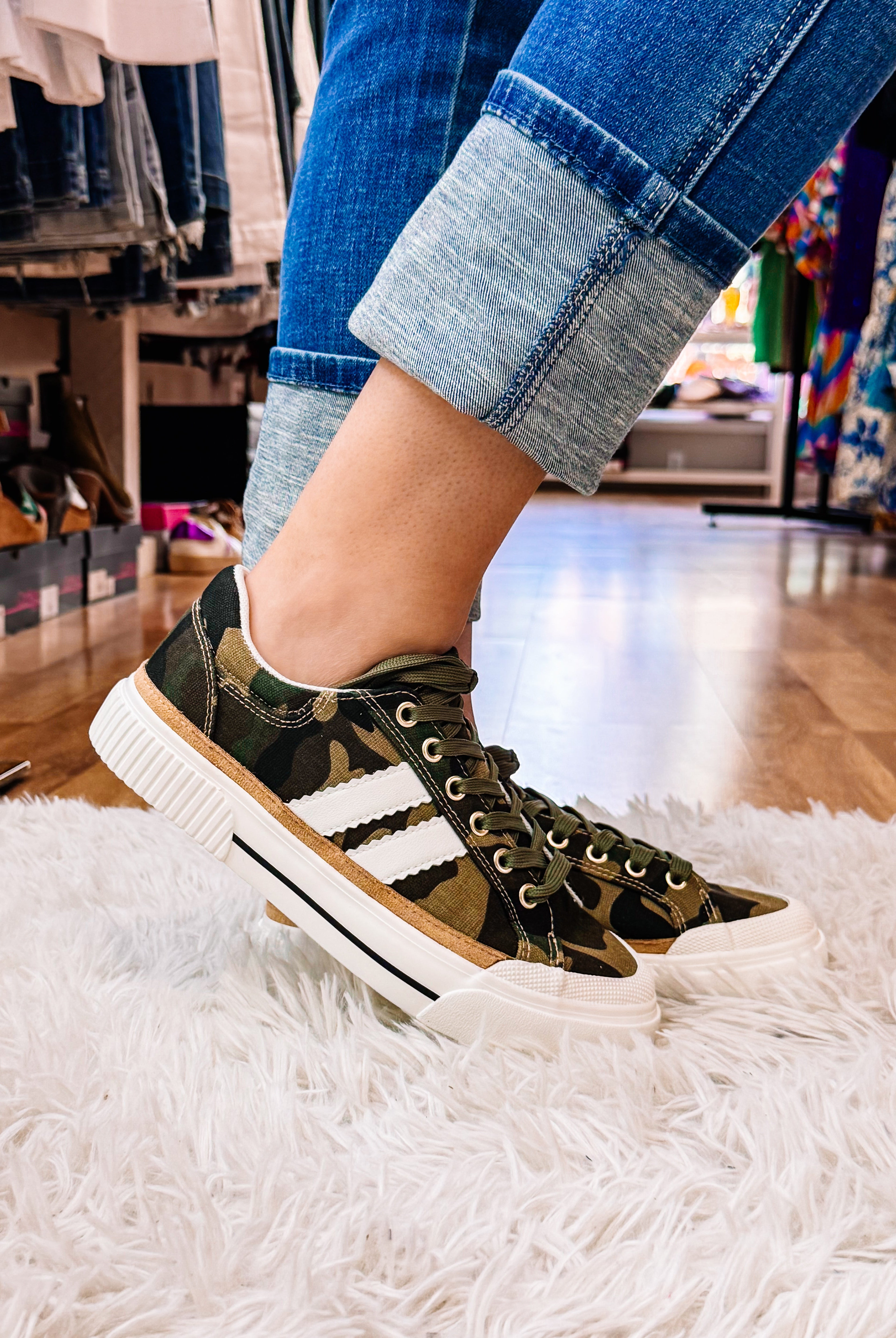 Corkys That's Her Camo Sneakers-Sneakers-Dear Me Southern Boutique, located in DeRidder, Louisiana