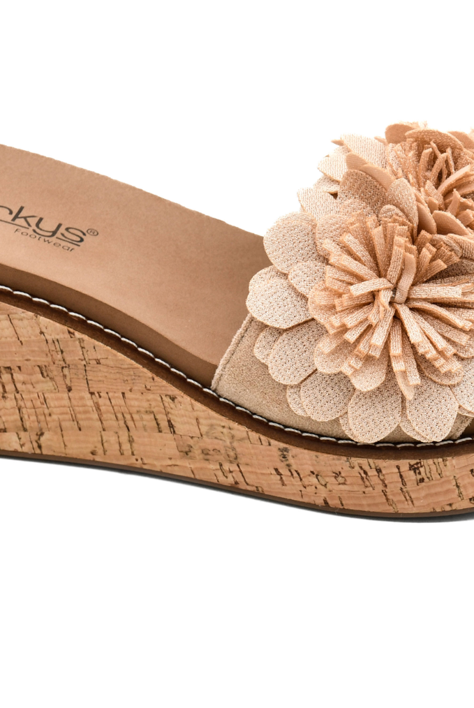 Corkys Wildflower Wedges - Natural-Mules-Dear Me Southern Boutique, located in DeRidder, Louisiana