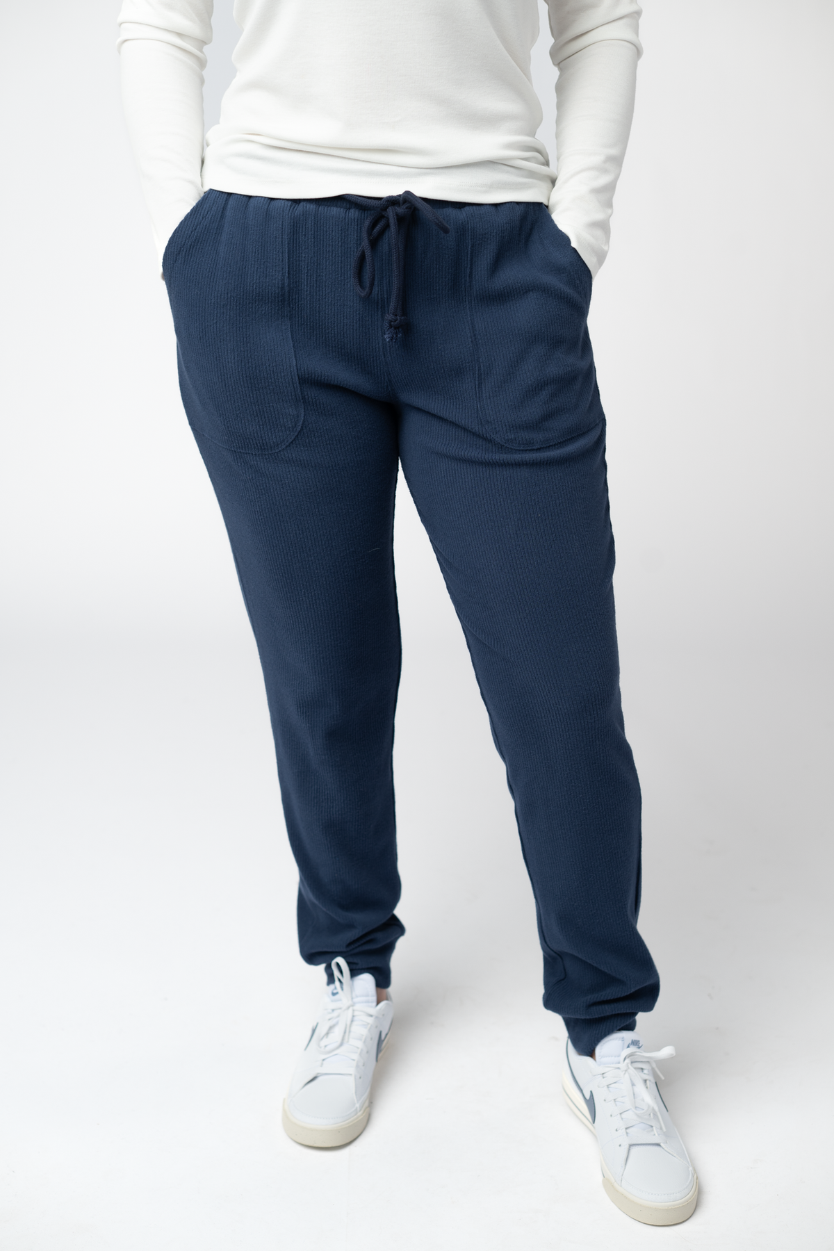 Corrine Joggers - Navy-Loungewear/Pajamas-Dear Me Southern Boutique, located in DeRidder, Louisiana