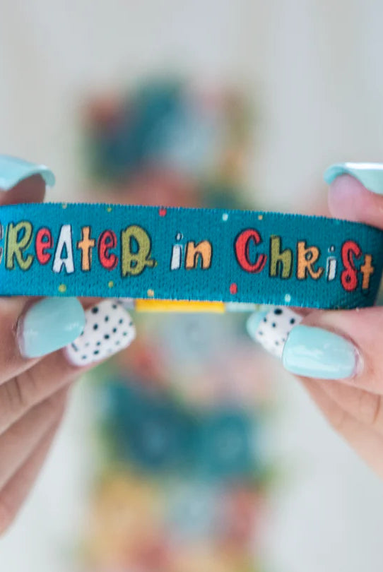 Created in Christ Stretchy Bracelet-JAG Bracelets-Dear Me Southern Boutique, located in DeRidder, Louisiana