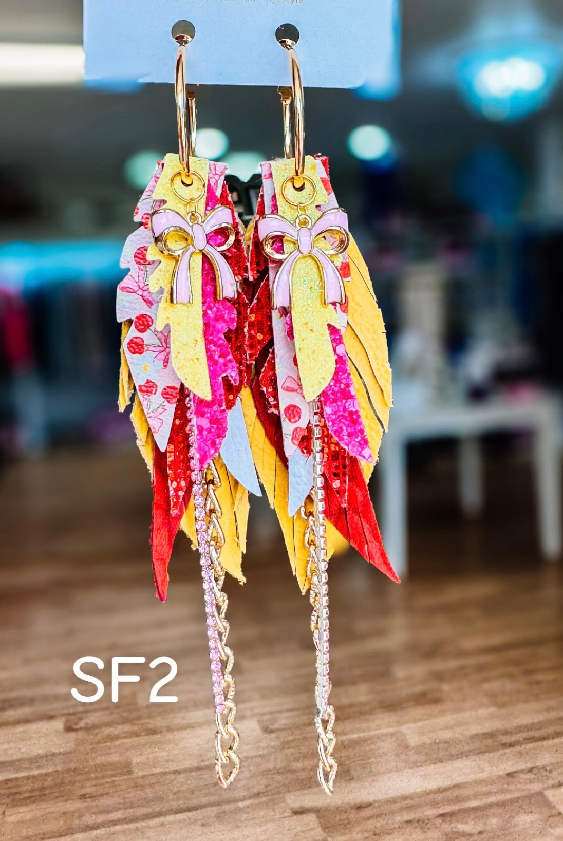 Jak Sprat Strawberry Fields Collection: Mini Mic Drop Dangles-Earrings-Dear Me Southern Boutique, located in DeRidder, Louisiana