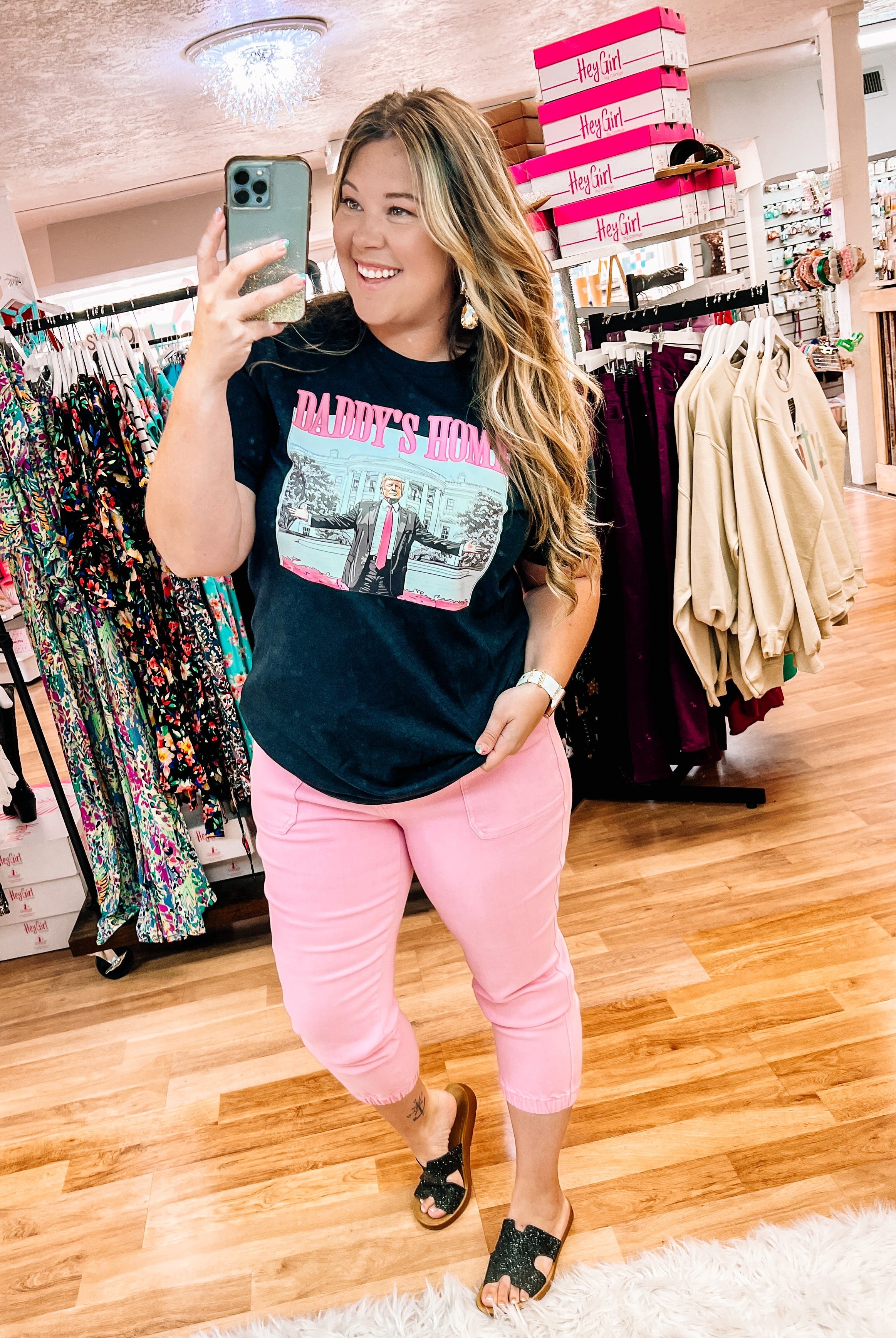 Daddy's Home Tee-Graphic Tops-Dear Me Southern Boutique, located in DeRidder, Louisiana