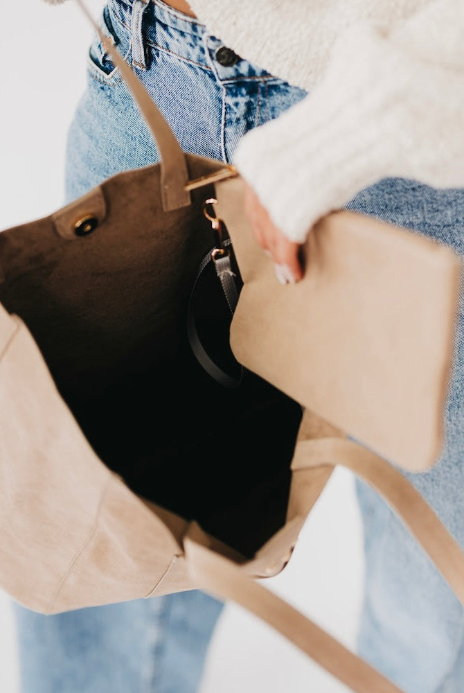 Dawn Suede Carryall Tote-Presales-Dear Me Southern Boutique, located in DeRidder, Louisiana
