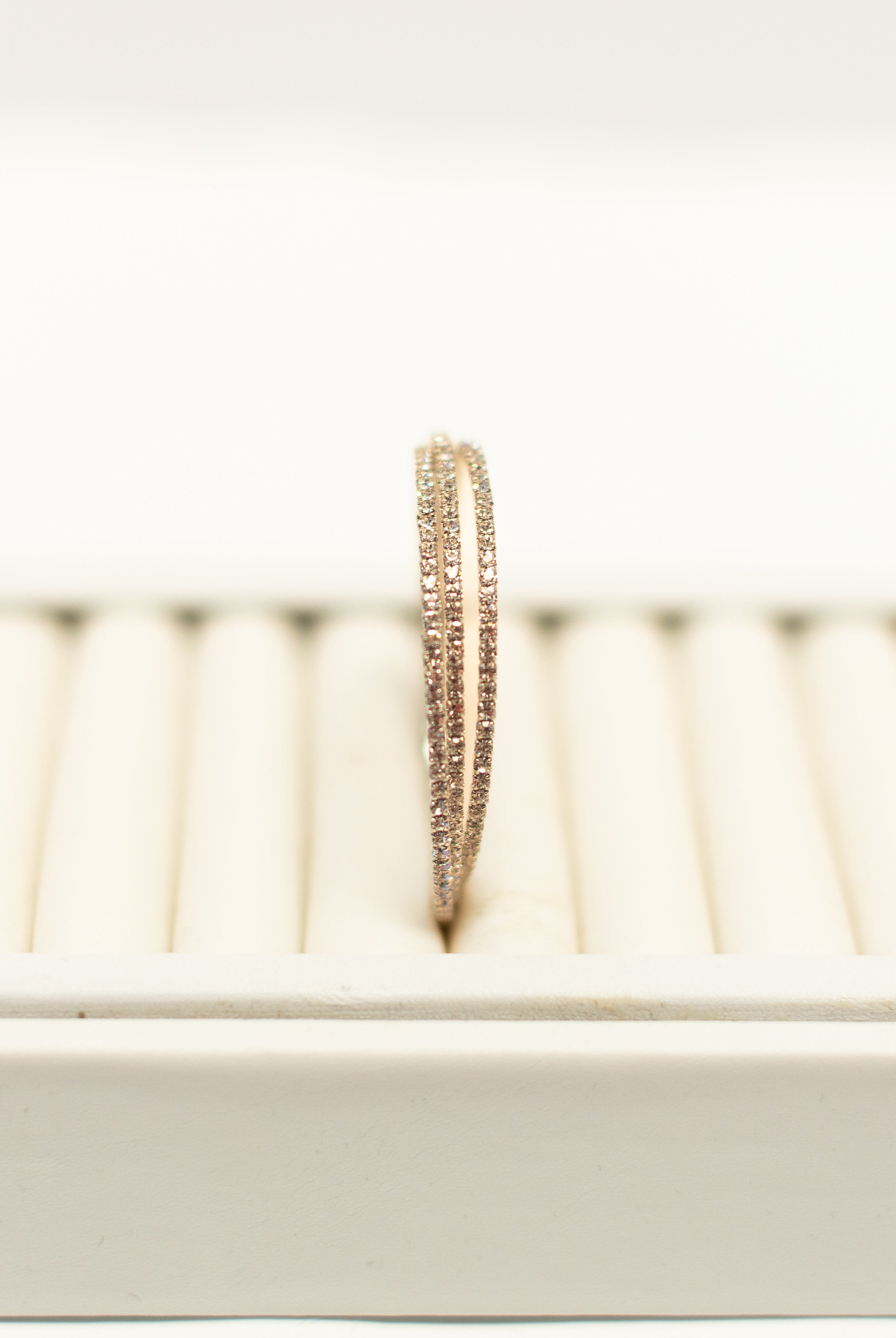 Daytona 3-Strand Layered Crystal Bangle-Bracelets-Dear Me Southern Boutique, located in DeRidder, Louisiana