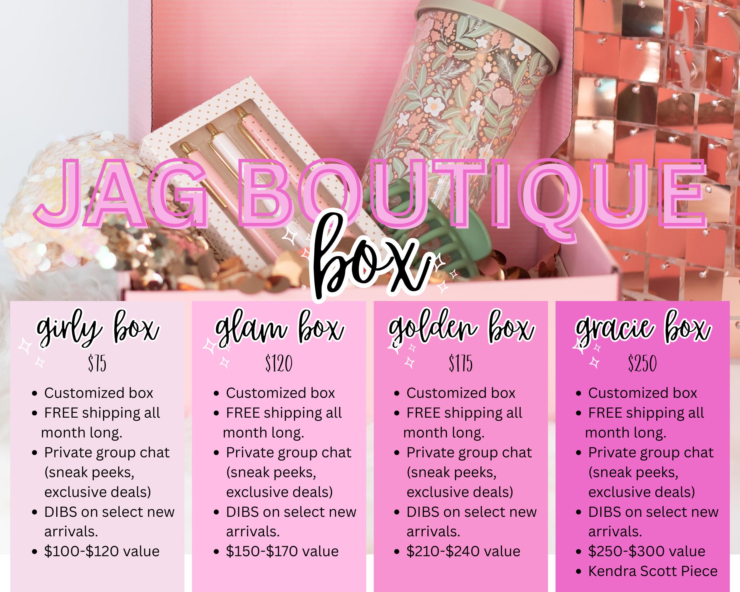 December Just A Girl Boutique Box for Girls-Boutique Box-Dear Me Southern Boutique, located in DeRidder, Louisiana