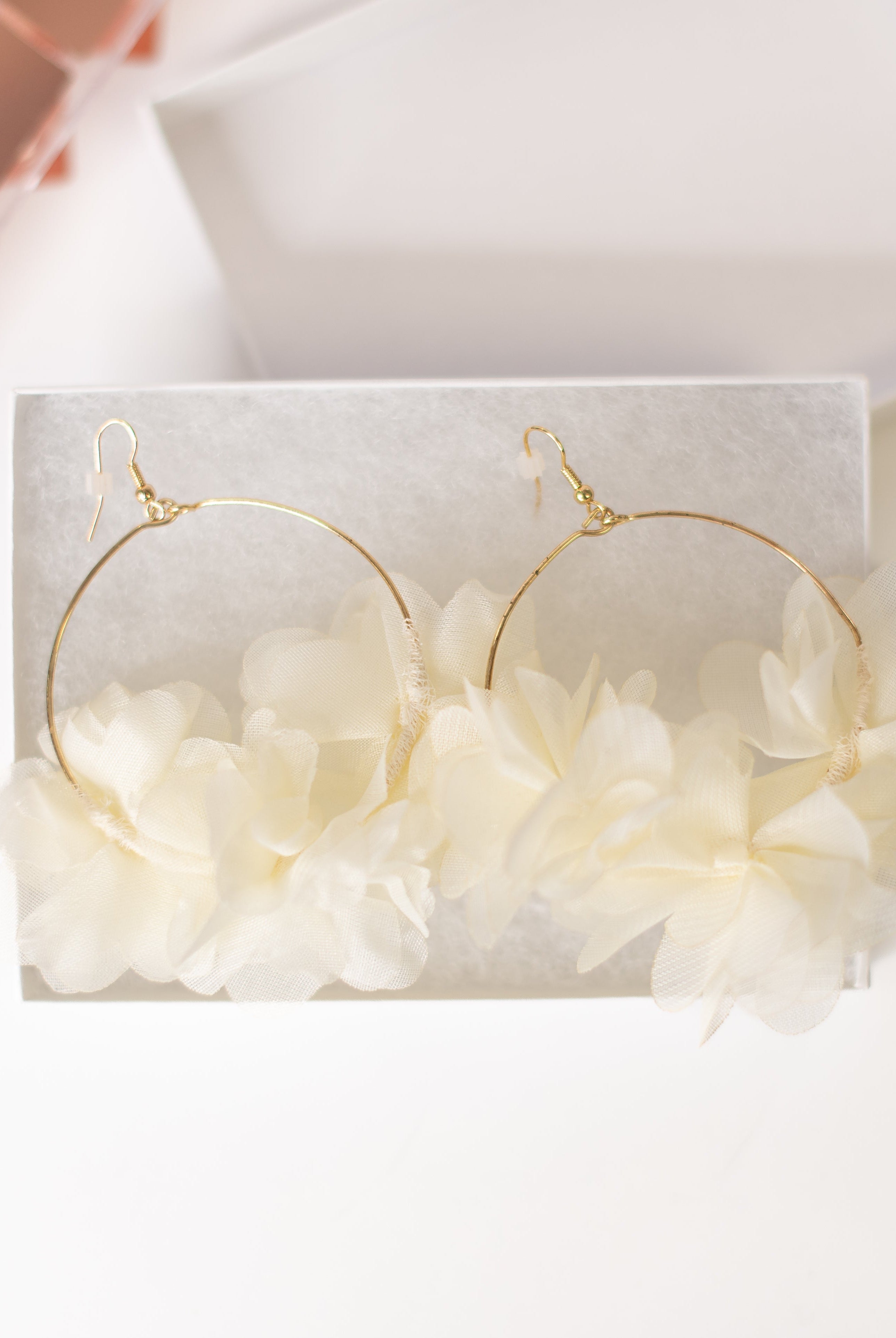 Delilah Floral Hoops-Earrings-Dear Me Southern Boutique, located in DeRidder, Louisiana