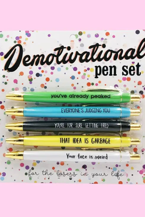 Demotivational Pen Set-Pens-Dear Me Southern Boutique, located in DeRidder, Louisiana