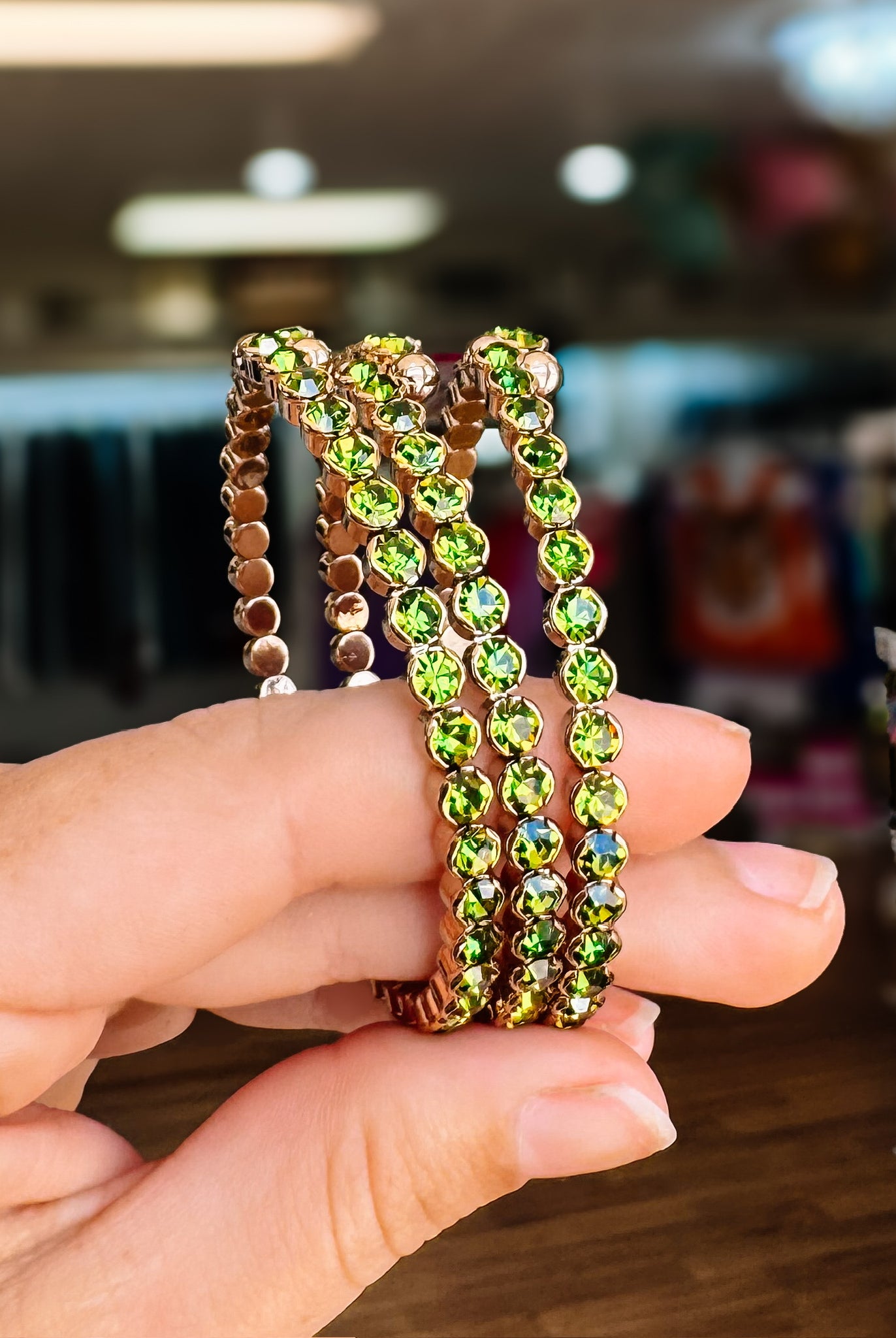 Destin Crystal Bangle - Chocolate Gold Metal-Bracelets-Dear Me Southern Boutique, located in DeRidder, Louisiana