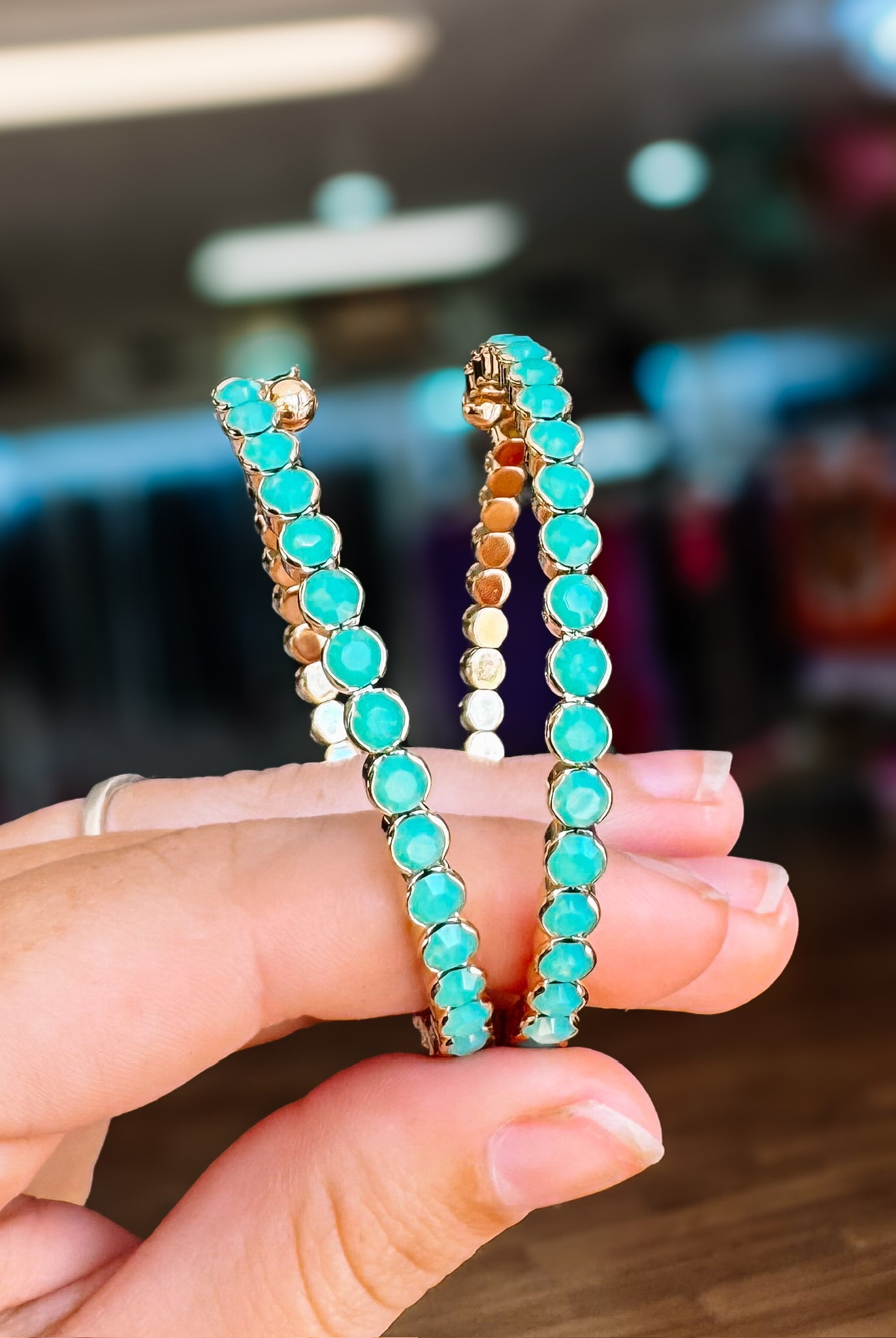 Destin Crystal Bangle - Chocolate Gold Metal-Bracelets-Dear Me Southern Boutique, located in DeRidder, Louisiana