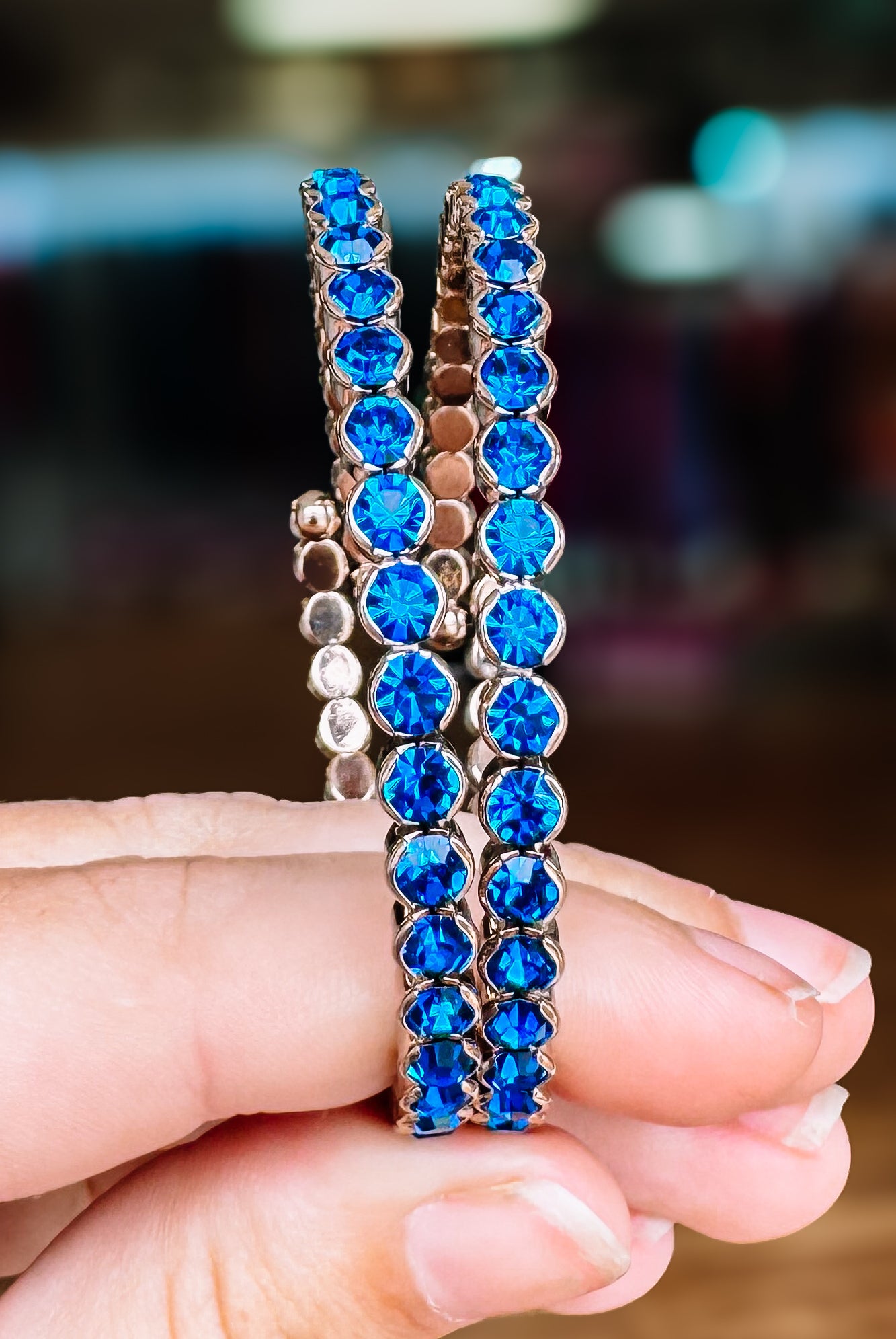 Destin Crystal Bangle - Gold Metal-Bracelets-Dear Me Southern Boutique, located in DeRidder, Louisiana